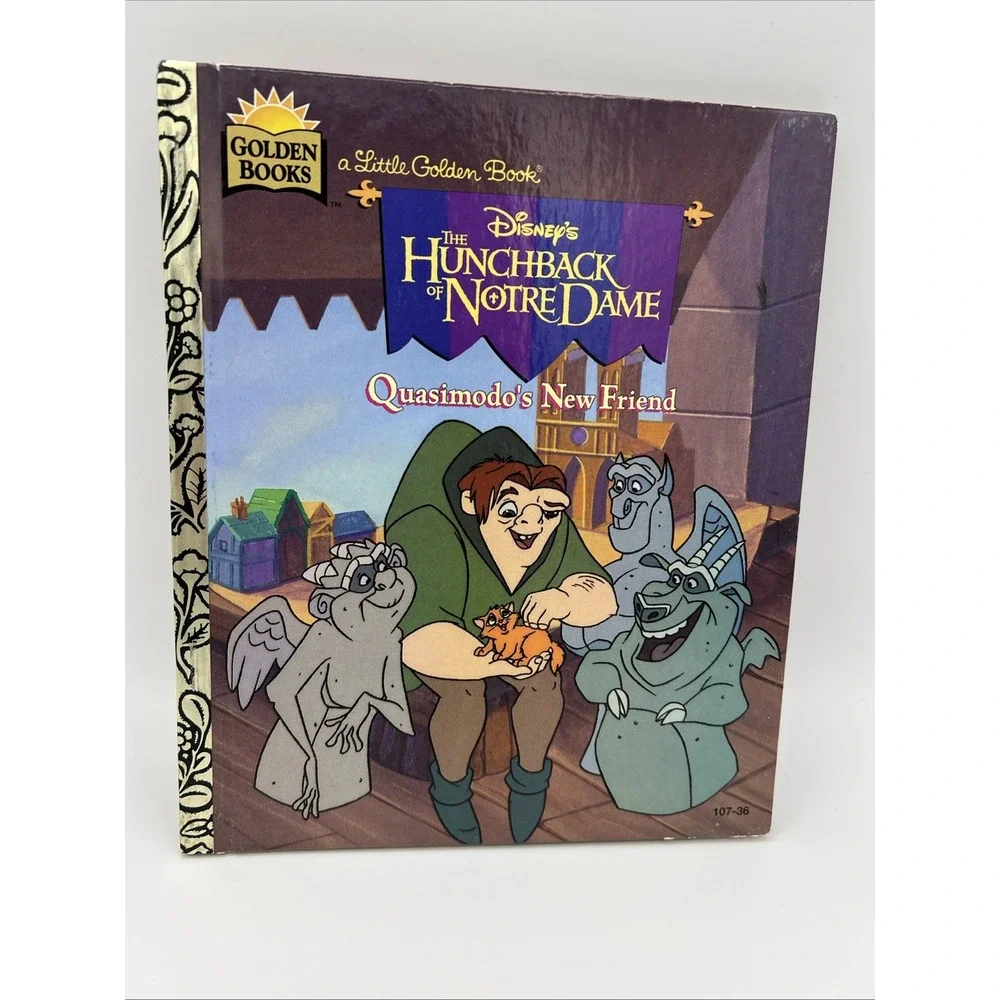 VTG 1996 Disney The Hunchback of Notre Dame Lot Alarm Clock,Golden Book,Folder